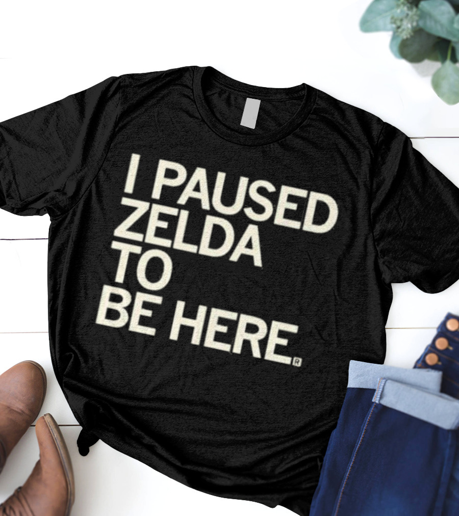 I Paused Zelda To Be Here Gaming Humor T-Shirt