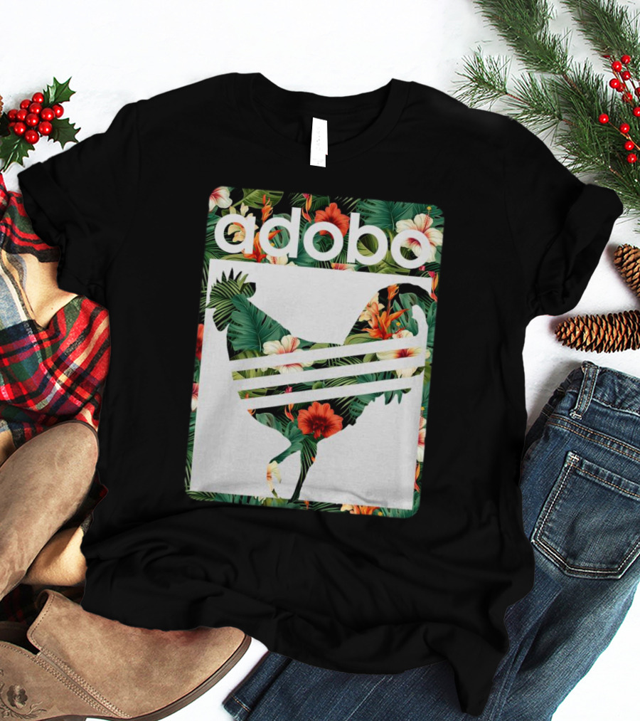 Adobo Floral Chicken T-Shirt