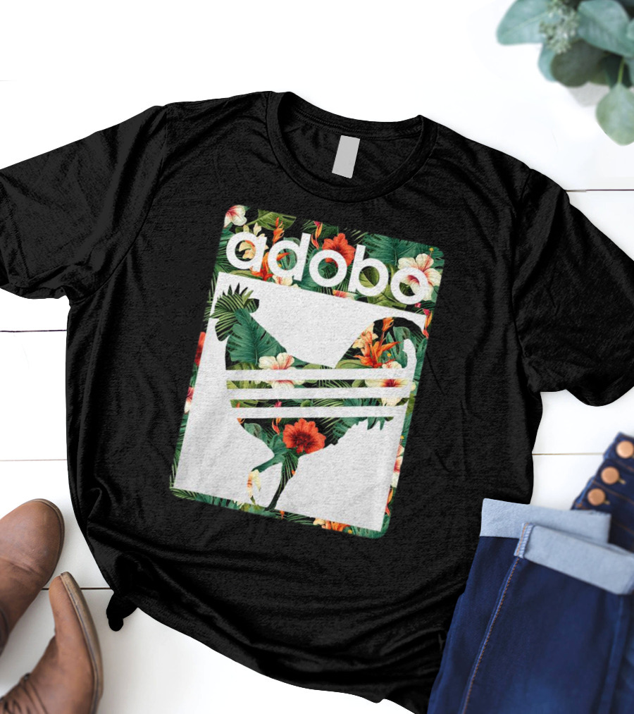 Adobo Floral Chicken T-Shirt