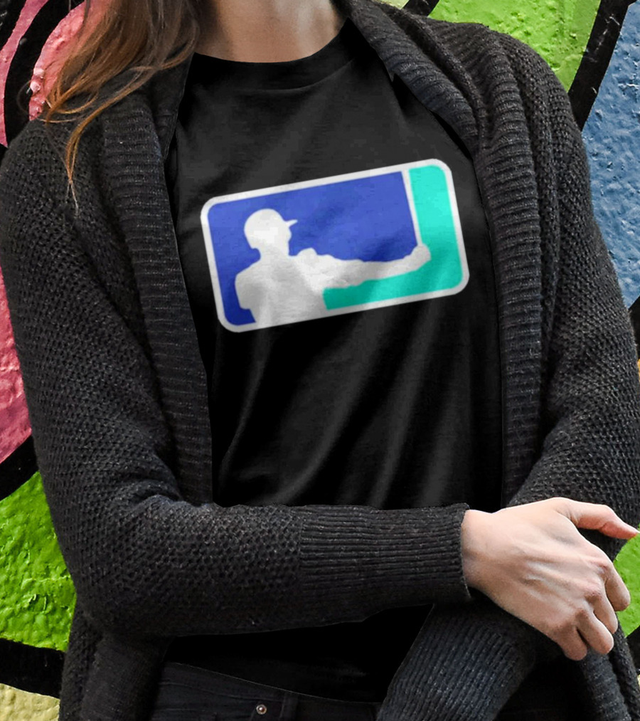 Baseball Ichiro Parody Logo Silhouette Player Swing T-Shirt