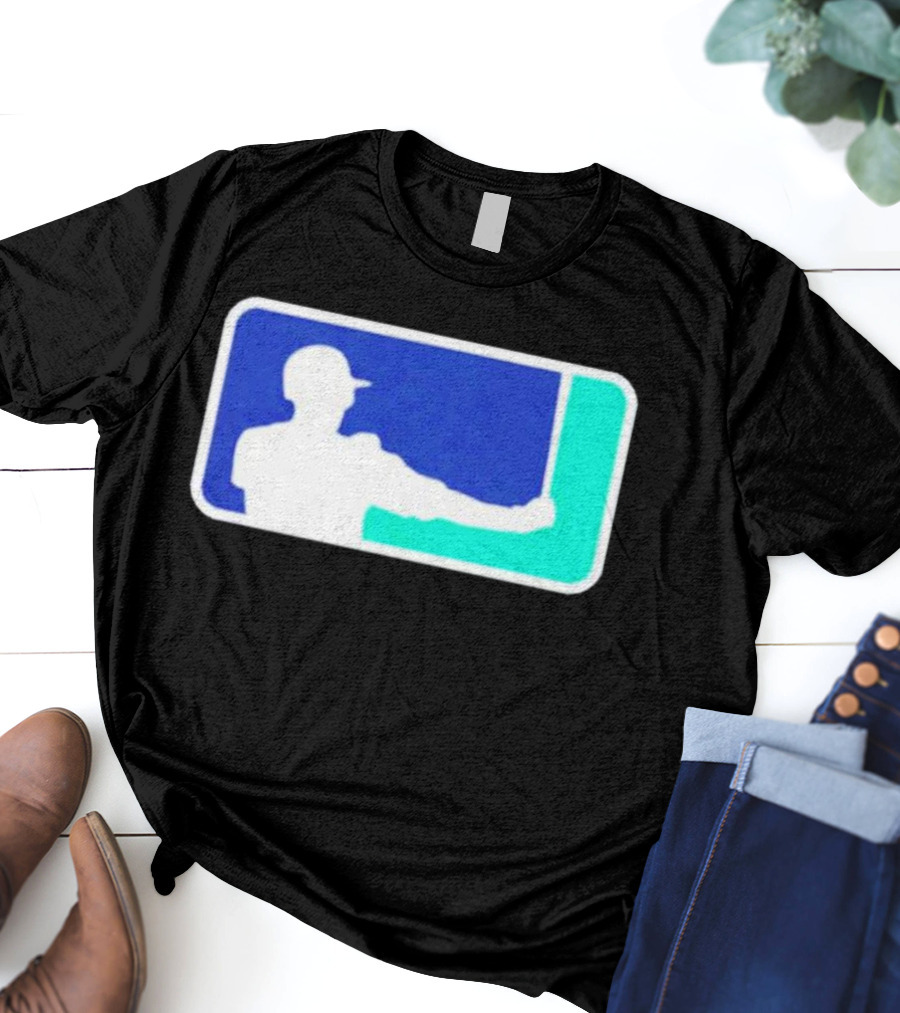 Baseball Ichiro Parody Logo Silhouette Player Swing T-Shirt