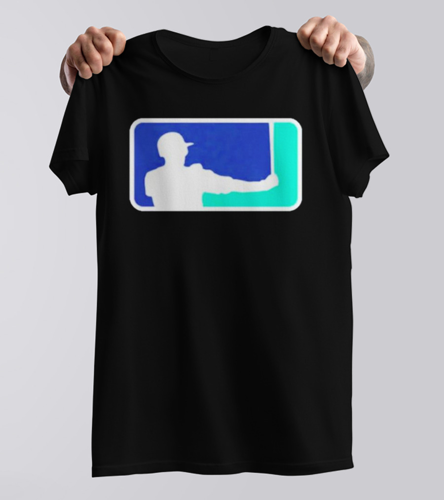 Baseball Ichiro Parody Logo Silhouette Player Swing T-Shirt