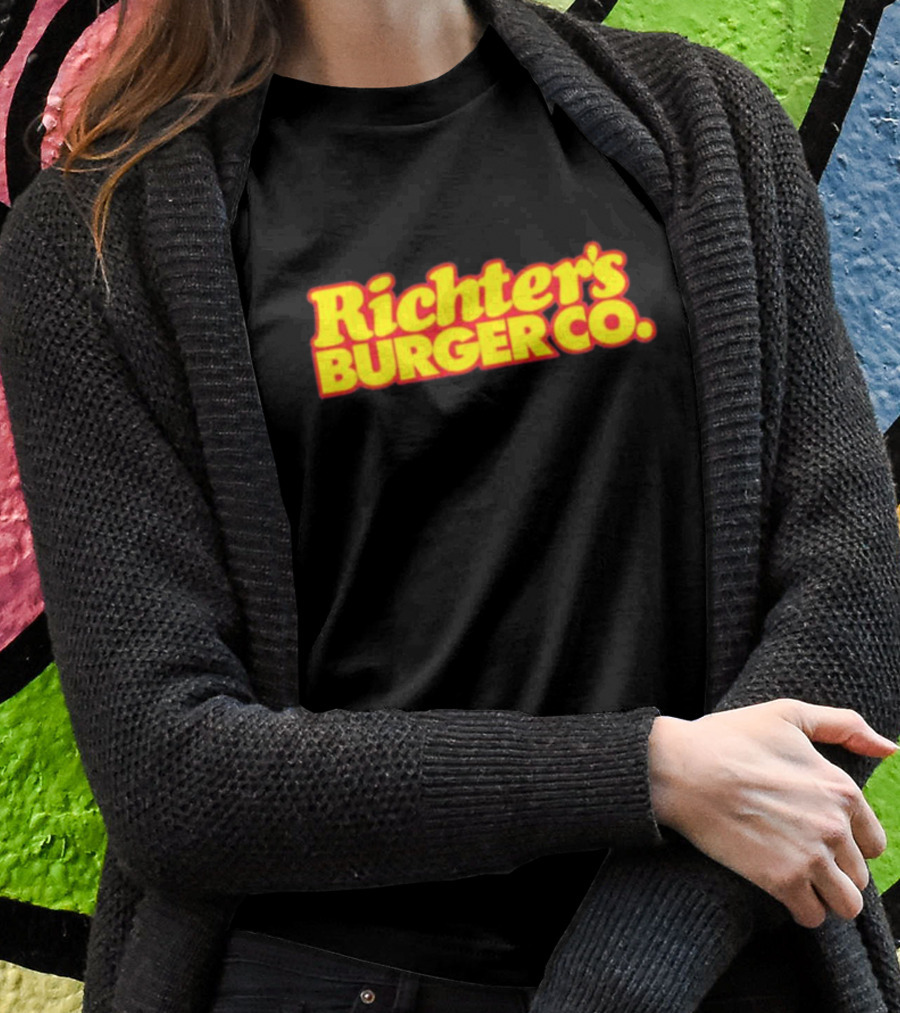Richter’s Burger Co Classic Logo Yellow And Red T-Shirt
