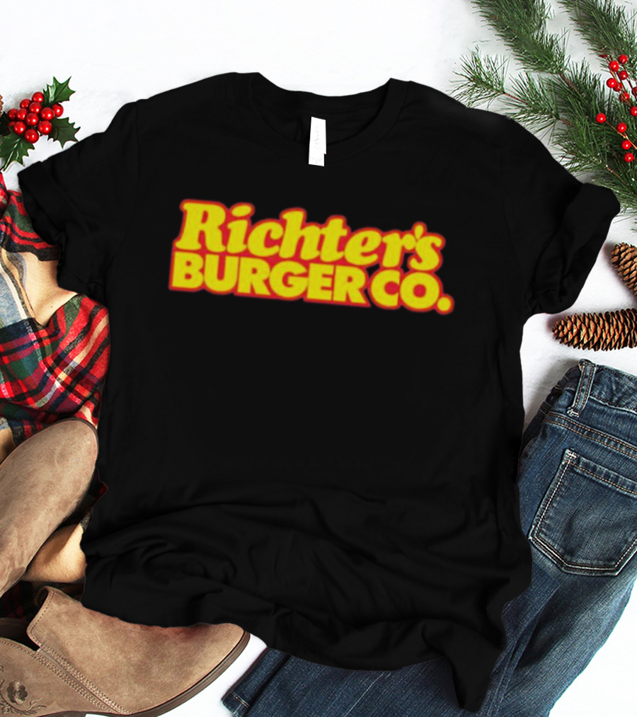 Richter’s Burger Co Classic Logo Yellow And Red T-Shirt