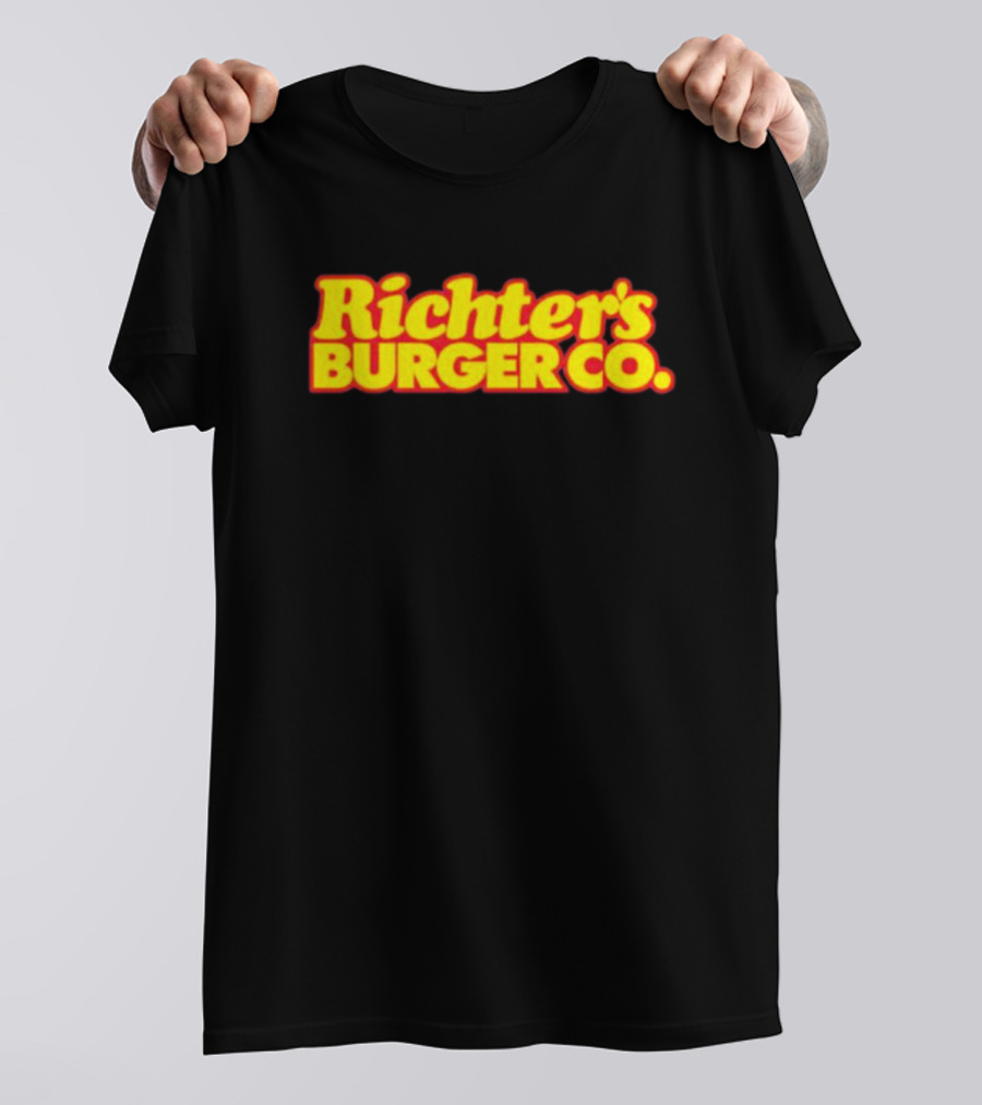Richter’s Burger Co Classic Logo Yellow And Red T-Shirt