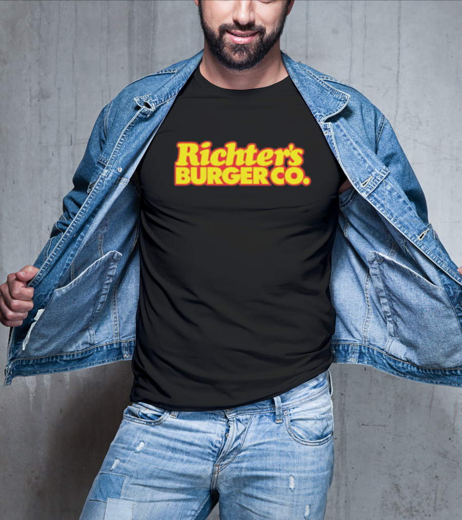 Richter’s Burger Co Classic Logo Yellow And Red T-Shirt