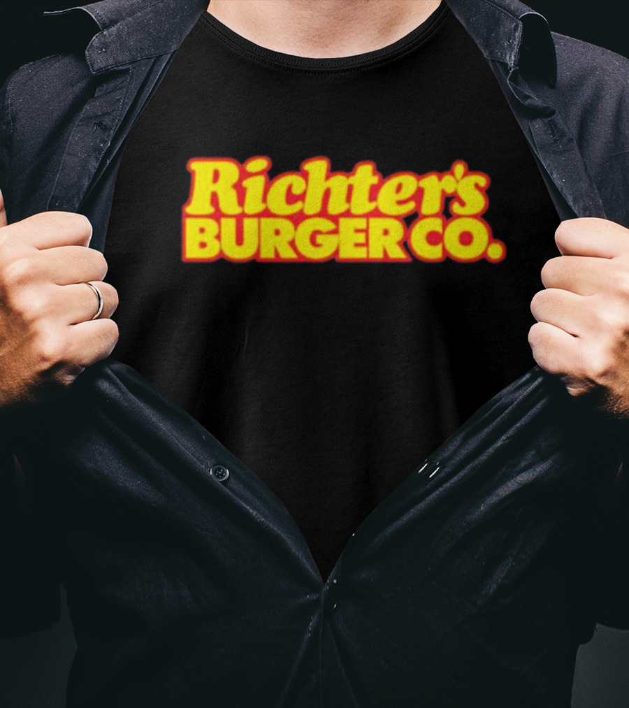 Richter’s Burger Co Classic Logo Yellow And Red T-Shirt