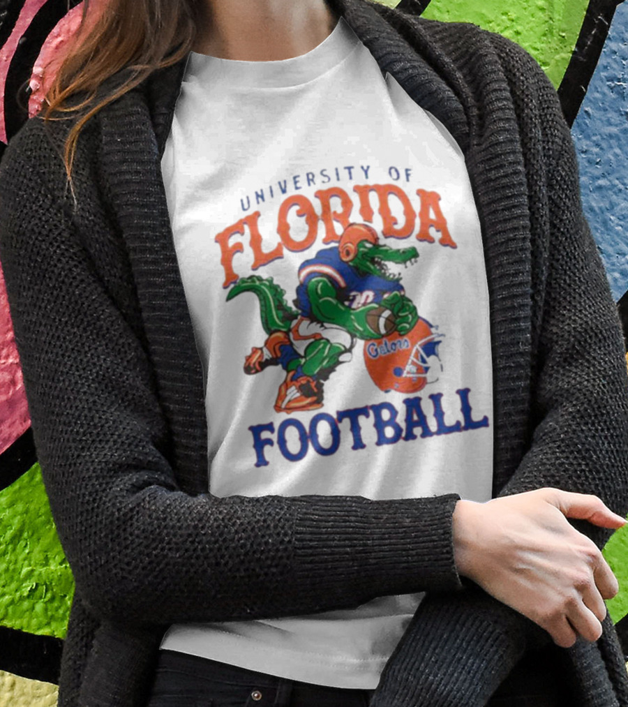 University Of Florida Gators Football Alligator Mascot And Helmet T-Shirt