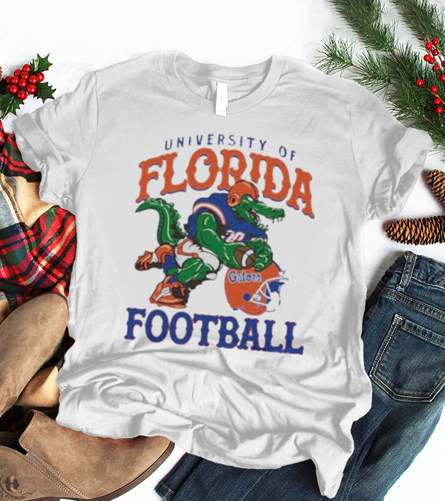 University Of Florida Gators Football Alligator Mascot And Helmet T-Shirt