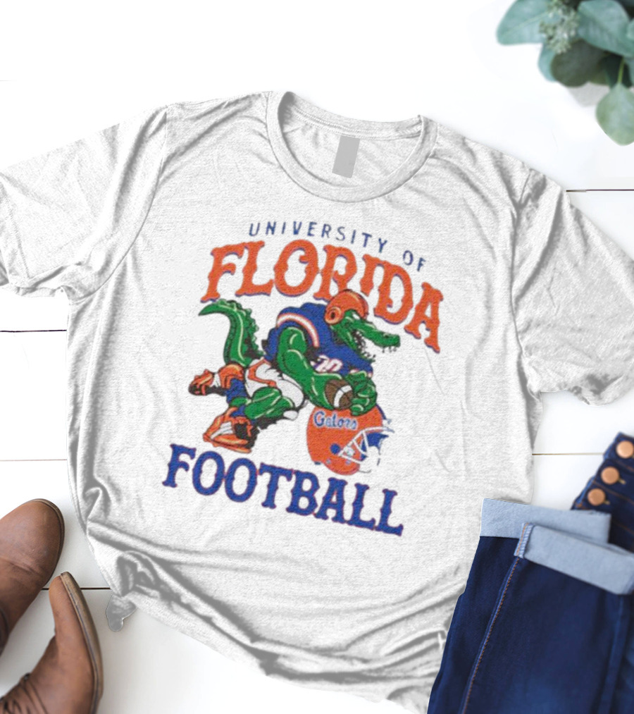 University Of Florida Gators Football Alligator Mascot And Helmet T-Shirt