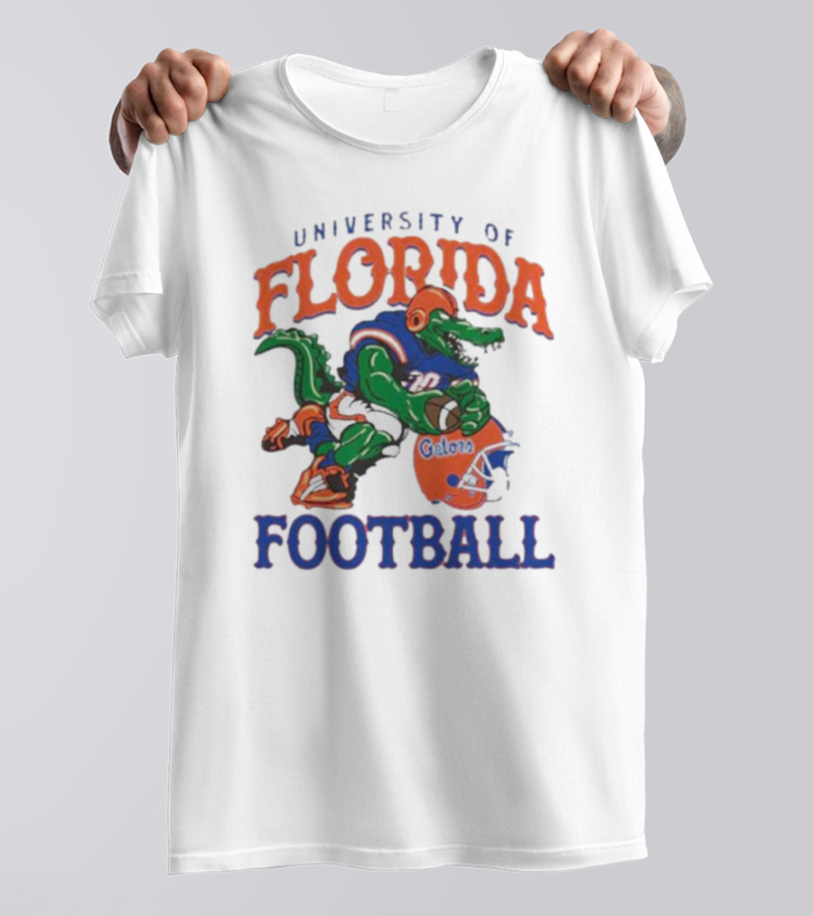 University Of Florida Gators Football Alligator Mascot And Helmet T-Shirt