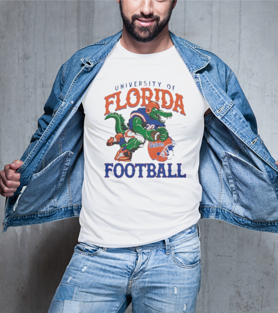 University Of Florida Gators Football Alligator Mascot And Helmet T-Shirt