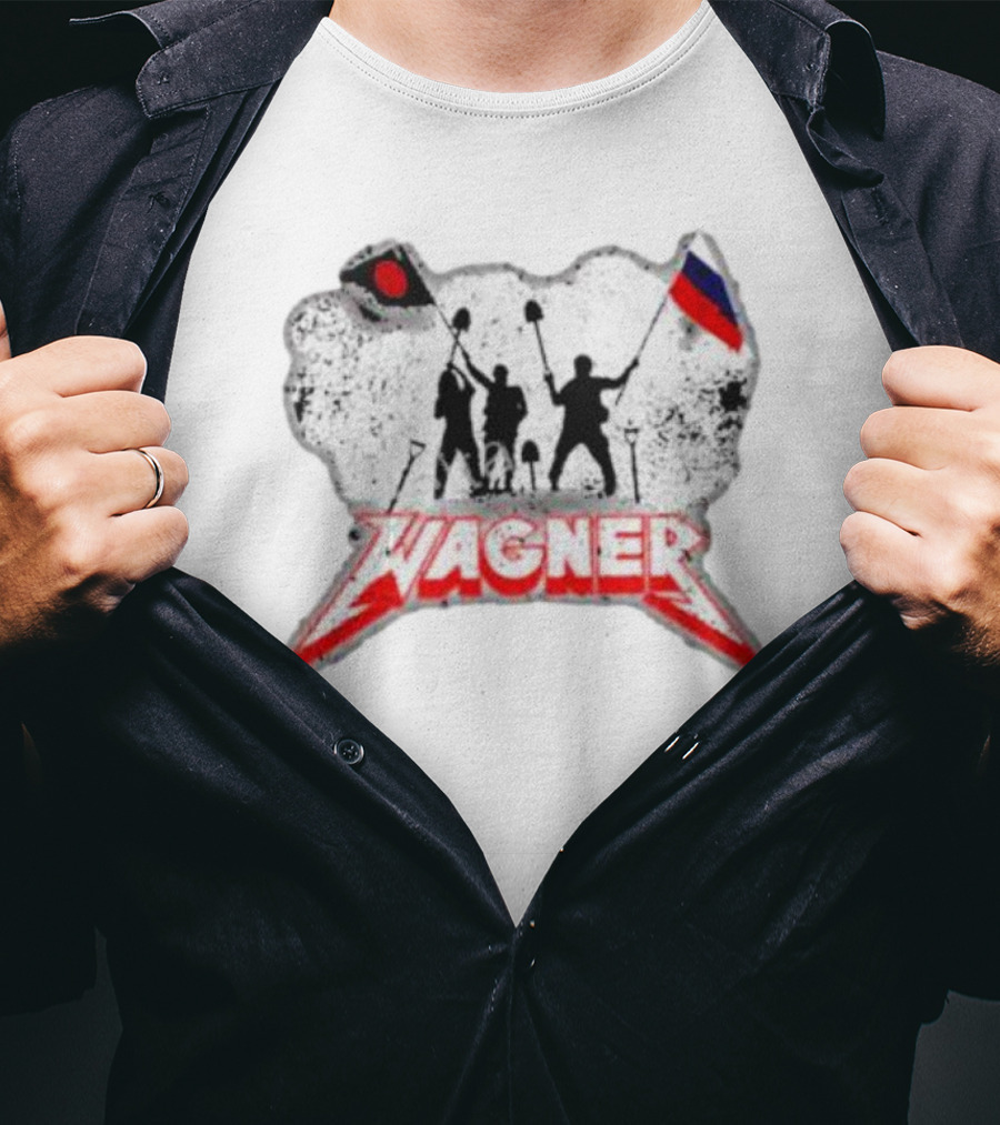 Wagner Militants Raising Flags With Shovels Iconic T-Shirt