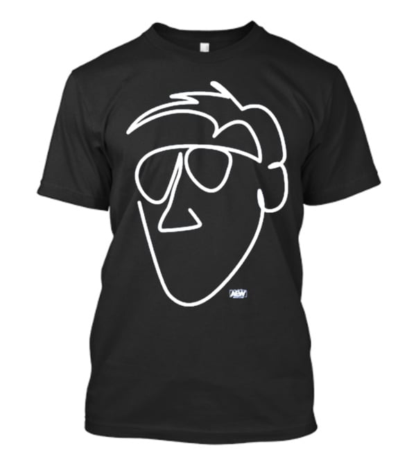 Cassidy One Line Art Abstract Face Glasses T-Shirt