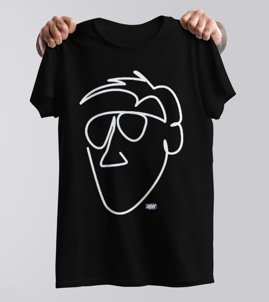 Cassidy One Line Art Abstract Face Glasses T-Shirt