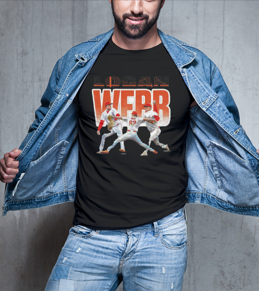 Logan Webb San Francisco Giants Pitching Action T-Shirt