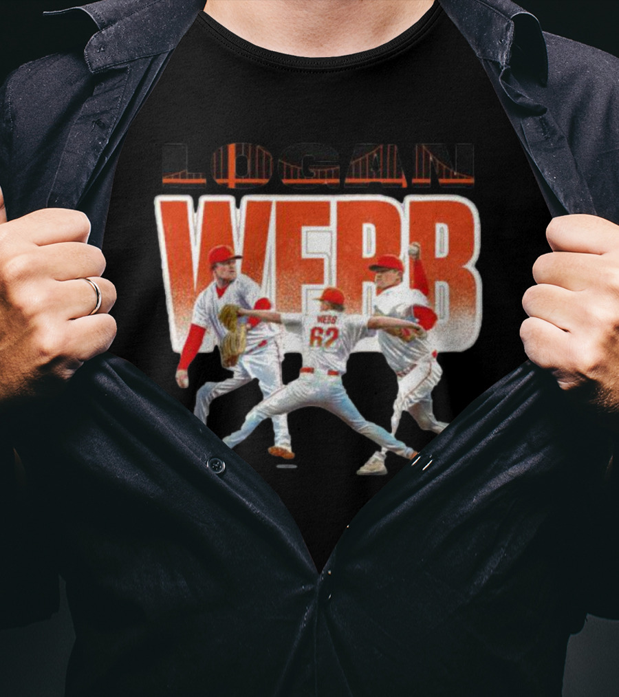Logan Webb San Francisco Giants Pitching Action T-Shirt
