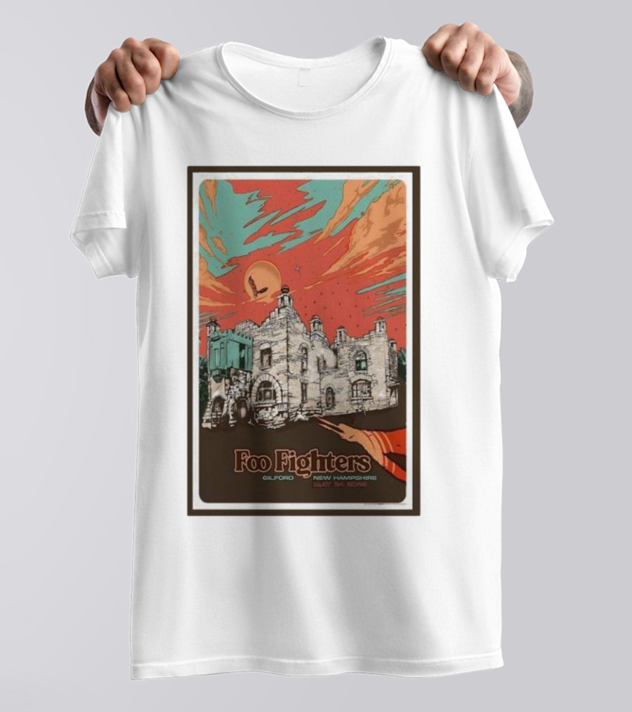 Foo Fighters Gilford New Hampshire May 24 Bank Of New Hampshire Concert T-Shirt