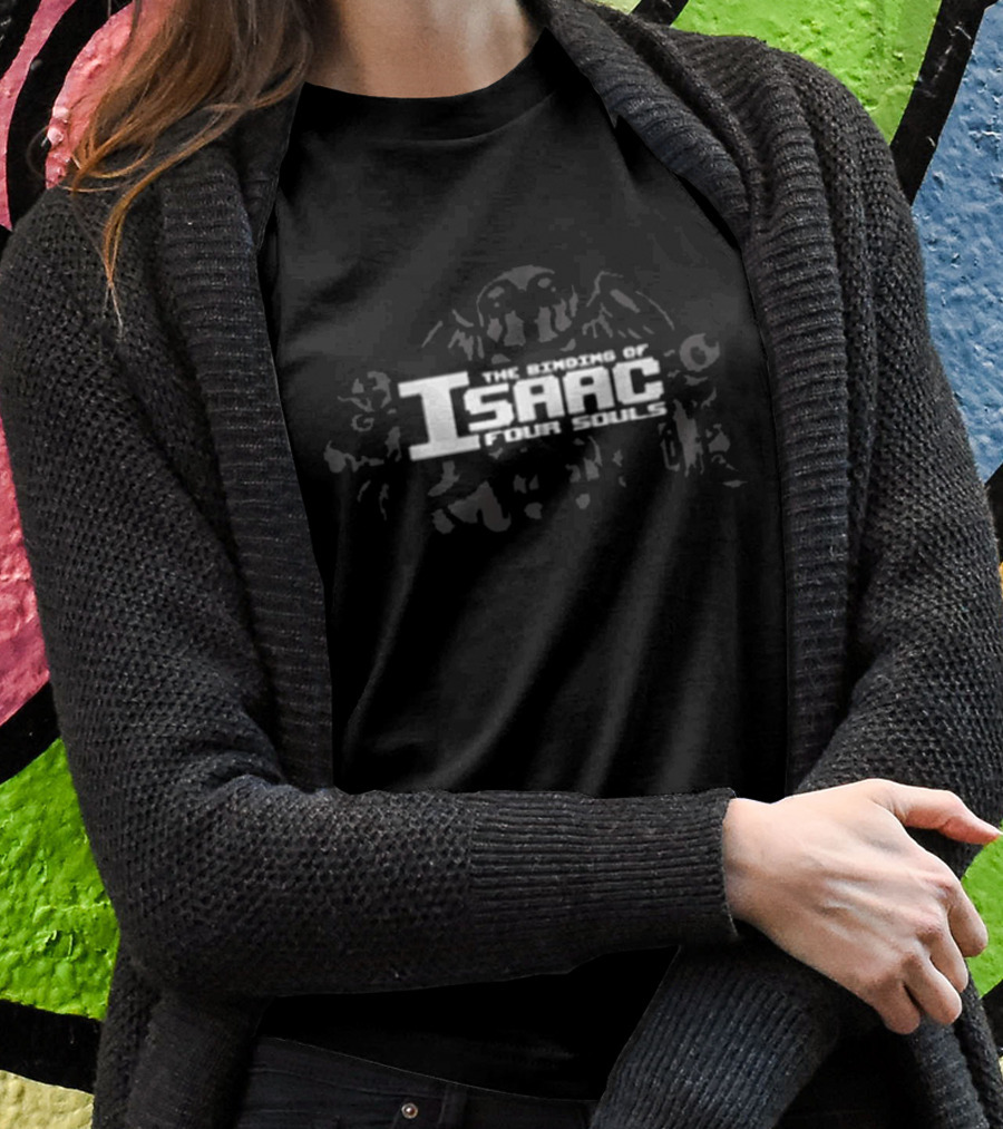 The Binding Of Isaac Four Souls Game Logo With Dark Character T-Shirt