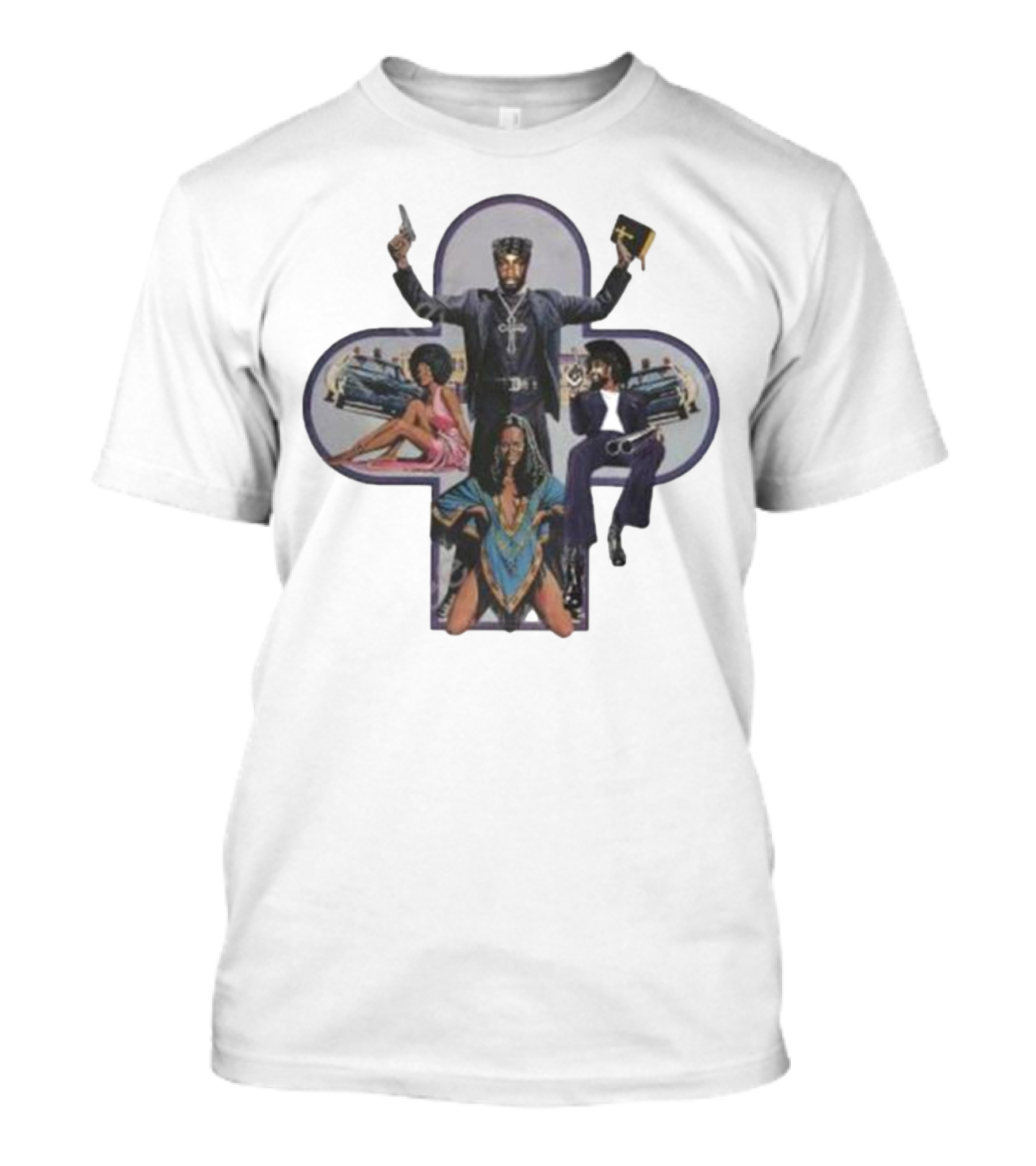 Jpegmafia And Danny Brown Blaxploitation-Inspired Imagery With Iconic 70s Aesthetic T-Shirt