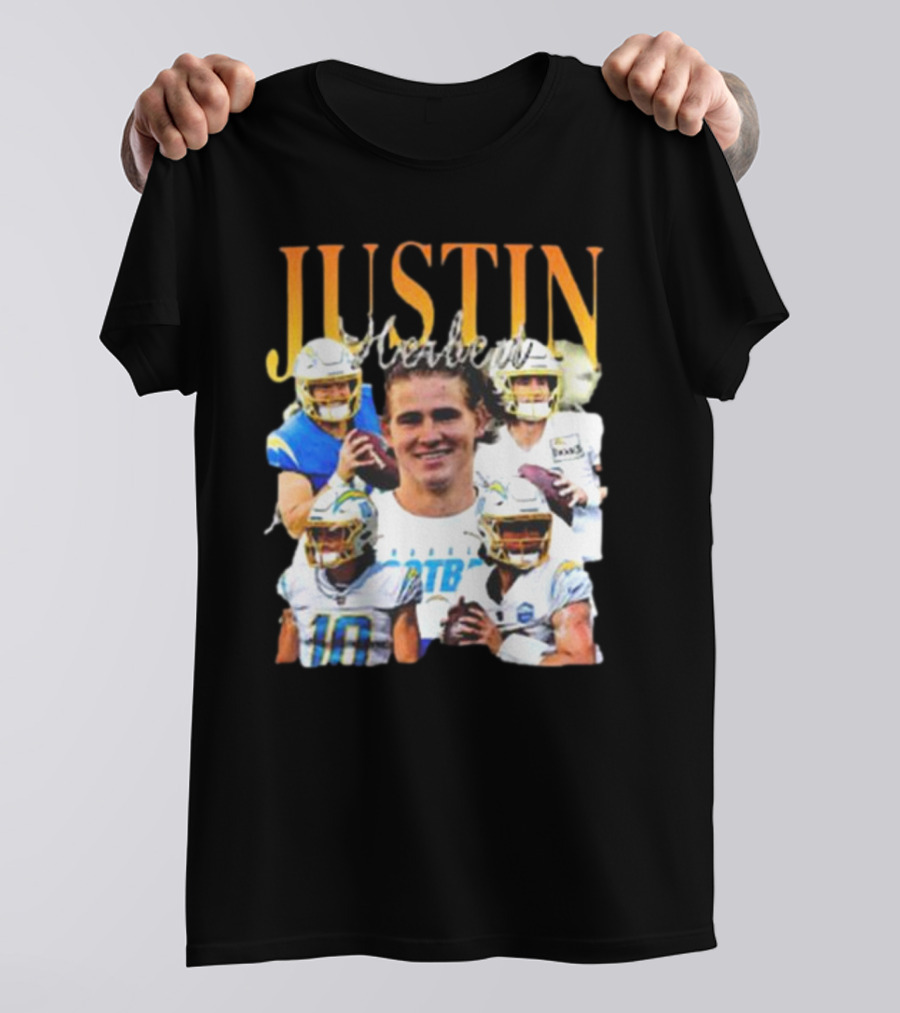 JUSTIN Herbert Chargers Quarterback Football Team Player T-Shirt