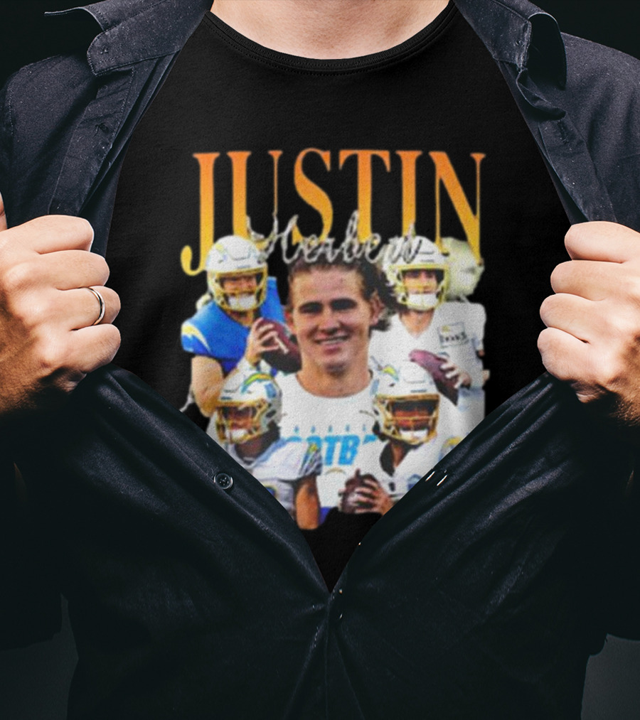 JUSTIN Herbert Chargers Quarterback Football Team Player T-Shirt