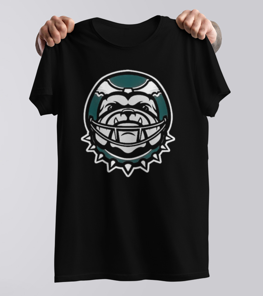 Georgia Bulldogs Philly Dawgs Football Bulldog Helmet T-Shirt