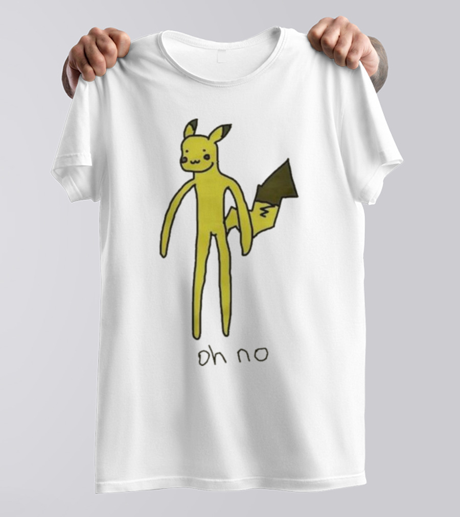 Pikachu Oh No Meme Long Limbed Yellow Character T-Shirt