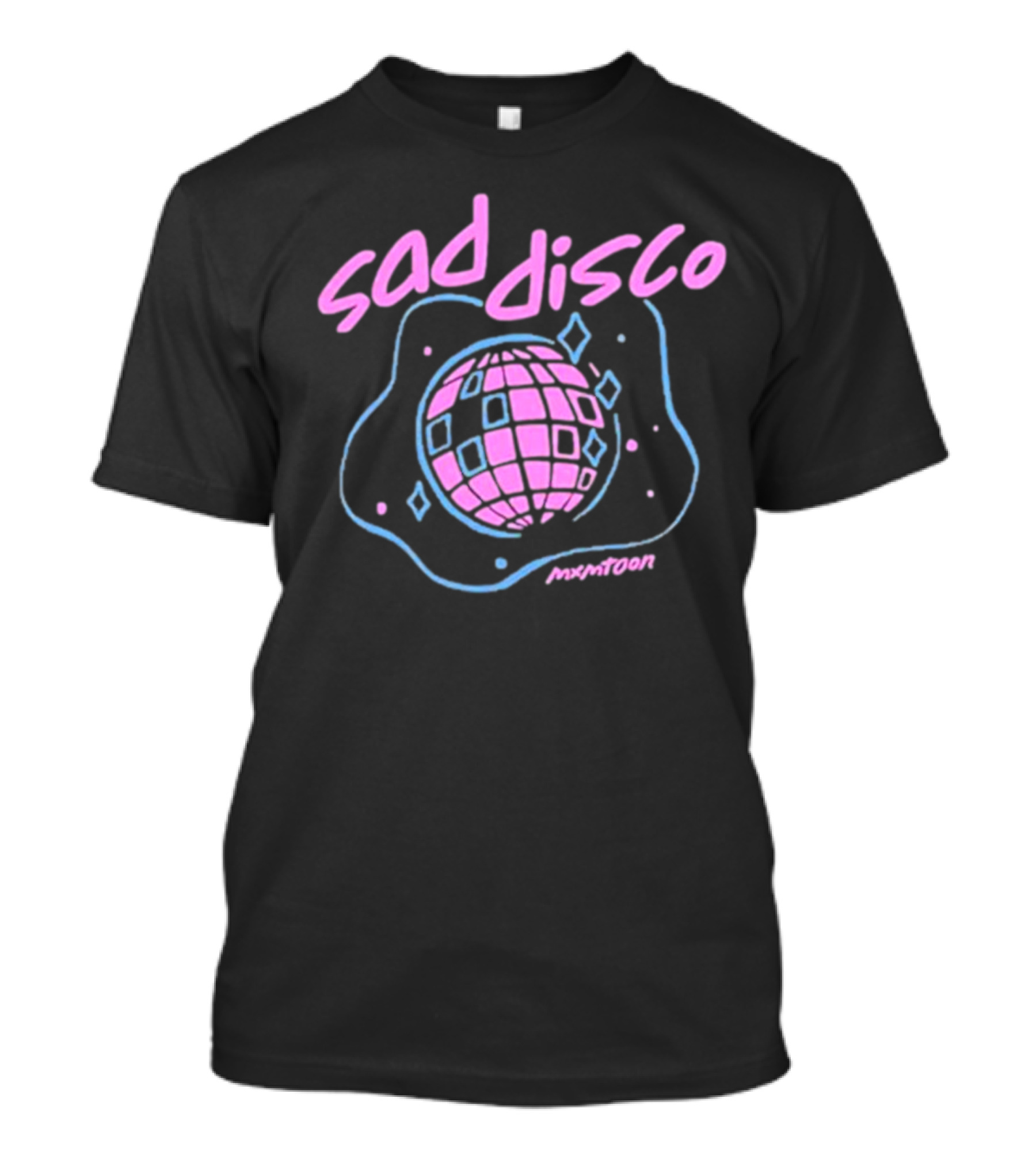 Sad Disco Mxmtoon Pastel Pink Blue Retro Aesthetic Disco Ball T-Shirt