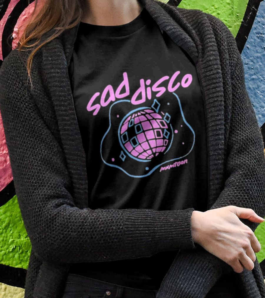 Sad Disco Mxmtoon Pastel Pink Blue Retro Aesthetic Disco Ball T-Shirt