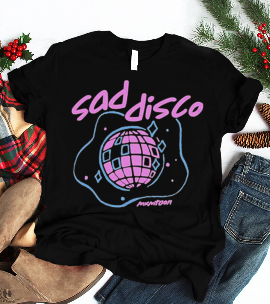 Sad Disco Mxmtoon Pastel Pink Blue Retro Aesthetic Disco Ball T-Shirt