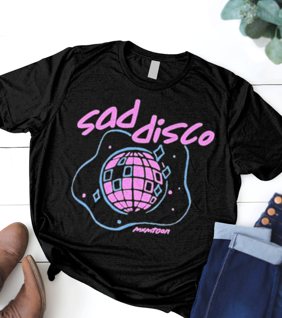 Sad Disco Mxmtoon Pastel Pink Blue Retro Aesthetic Disco Ball T-Shirt