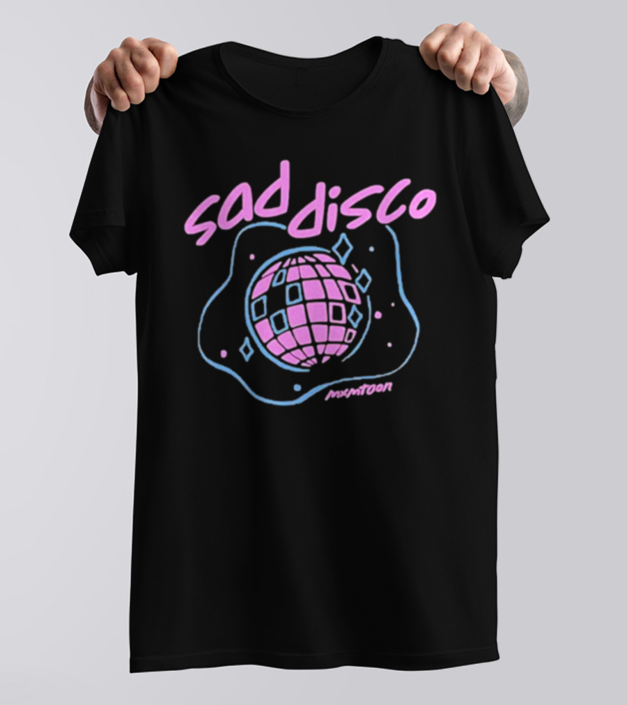 Sad Disco Mxmtoon Pastel Pink Blue Retro Aesthetic Disco Ball T-Shirt