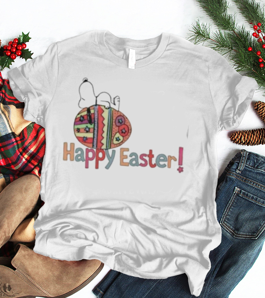 Snoopy Sleeping On Easter Egg Happy Easter T-Shirt