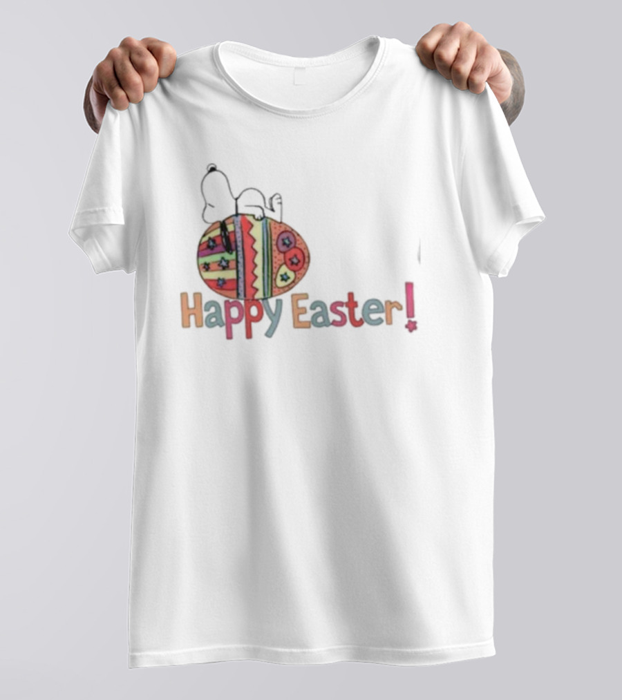 Snoopy Sleeping On Easter Egg Happy Easter T-Shirt