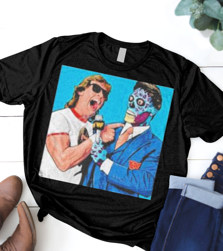 SquaredCircle They Live Wrestling Parody Comic T-Shirt