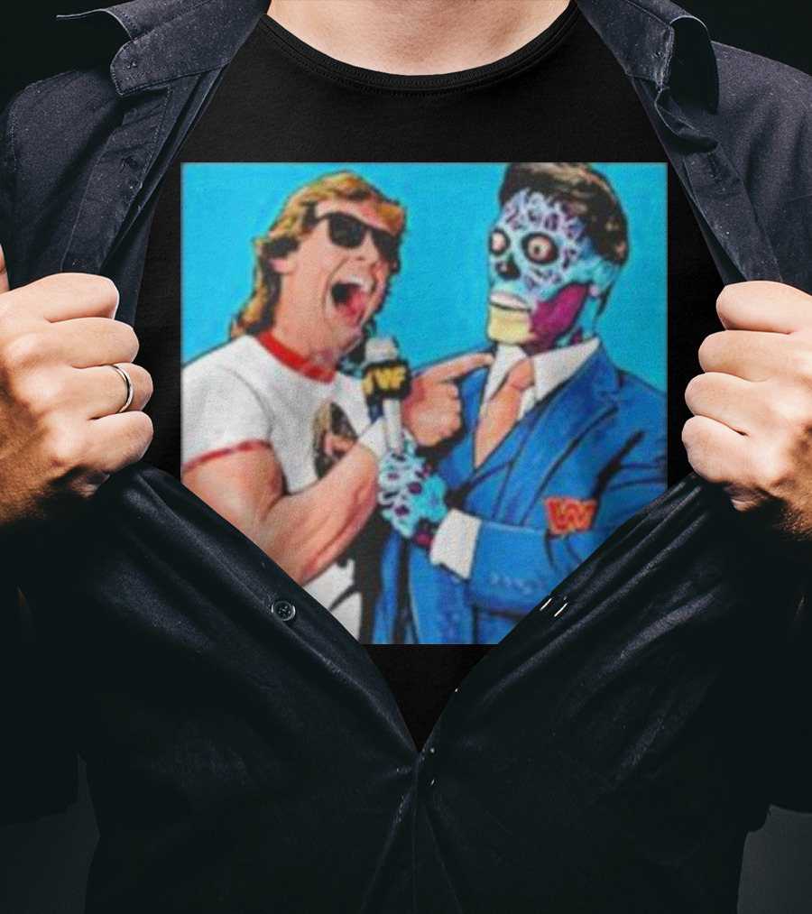 SquaredCircle They Live Wrestling Parody Comic T-Shirt