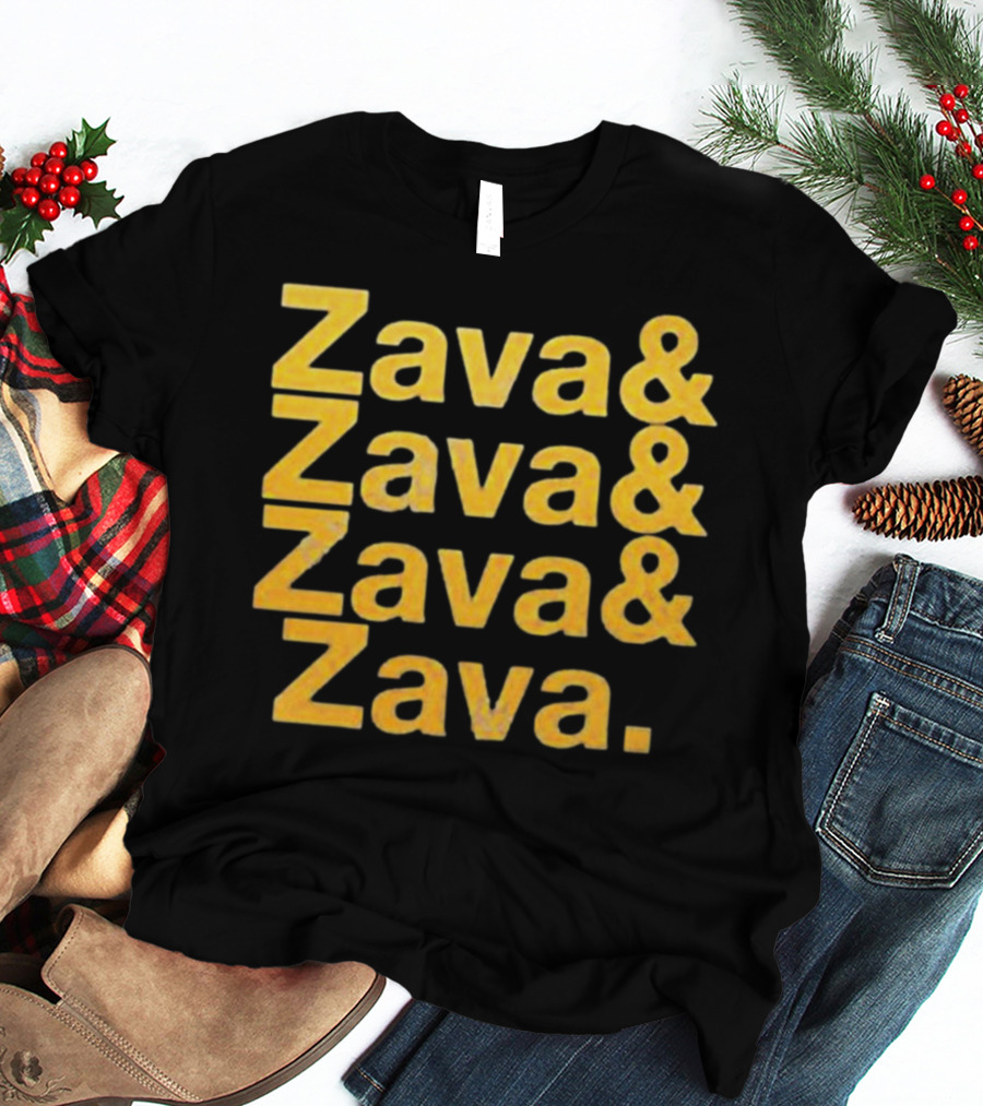 Zava And Zava And Zava And Zava Repeated Typography T-Shirt