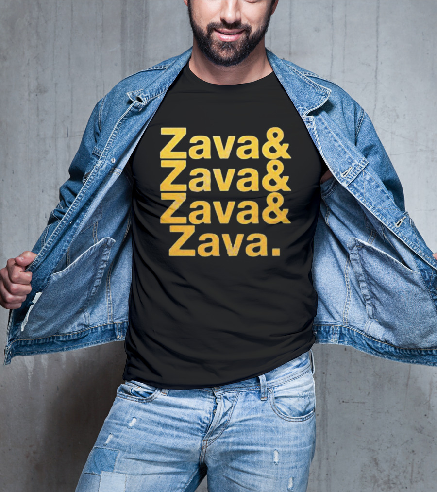 Zava And Zava And Zava And Zava Repeated Typography T-Shirt