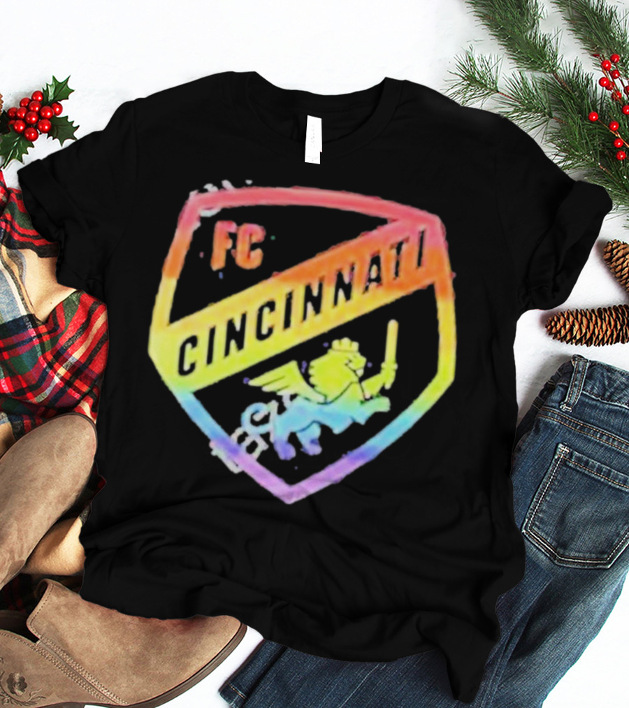FC Cincinnati Rainbow Pride Shield T-Shirt