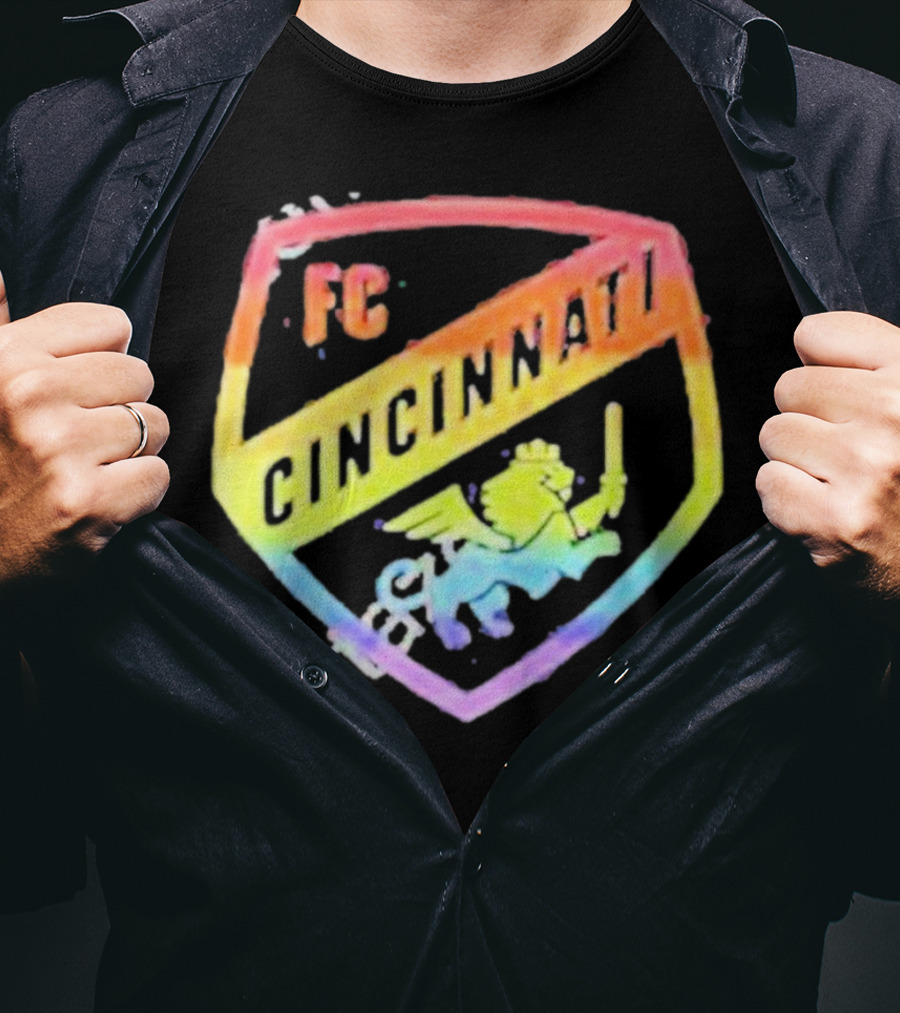 FC Cincinnati Rainbow Pride Shield T-Shirt