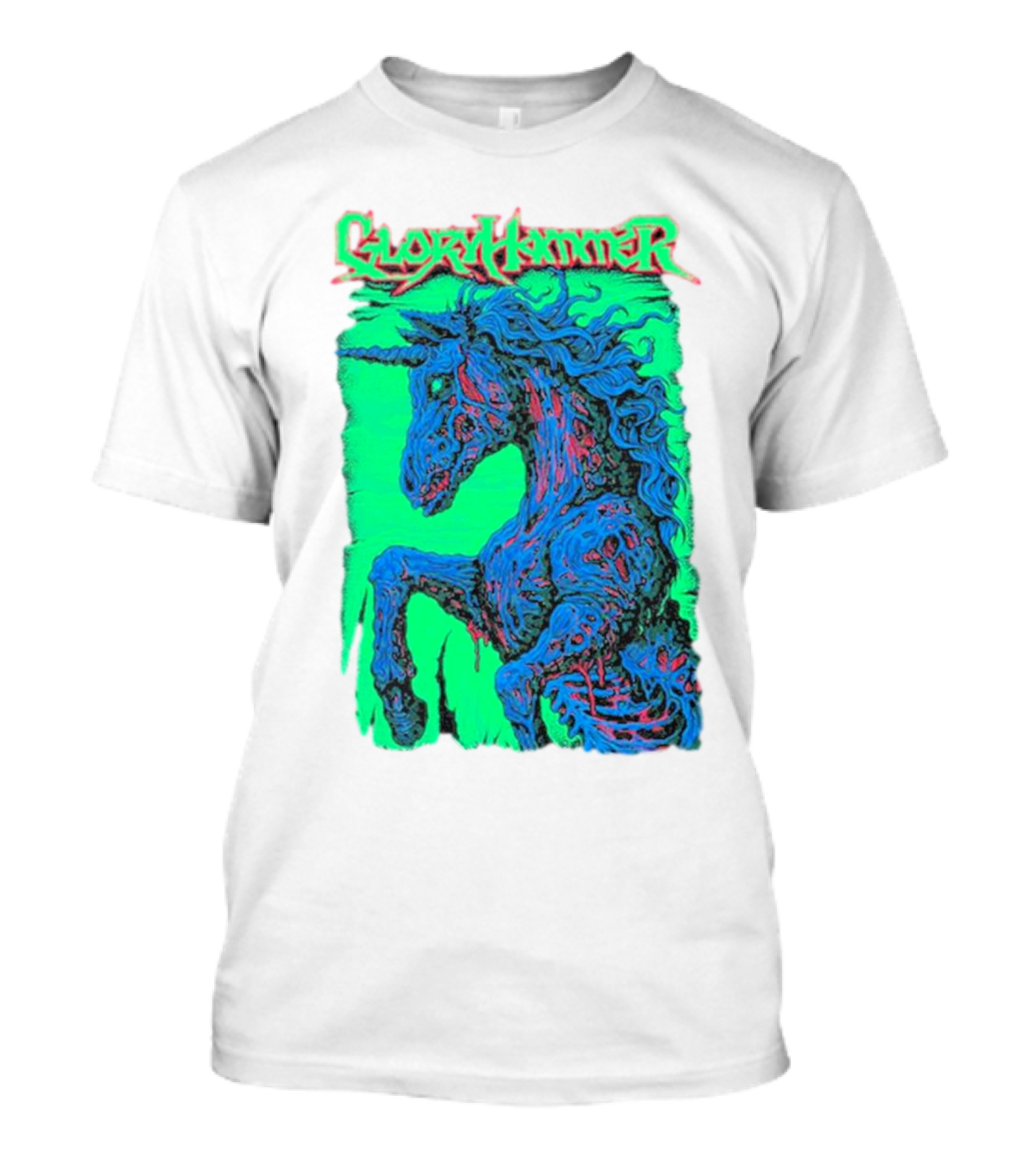 Gloryhammer Glowing Zombie Unicorn T-Shirt