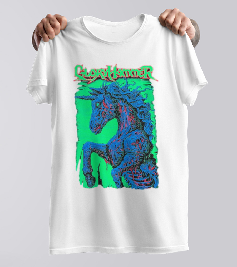 Gloryhammer Glowing Zombie Unicorn T-Shirt