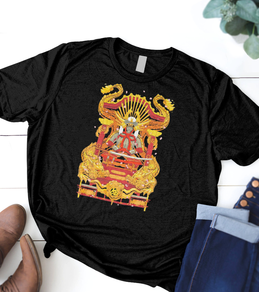 Howard Estate Samurai Throne With Golden Dragons T-Shirt
