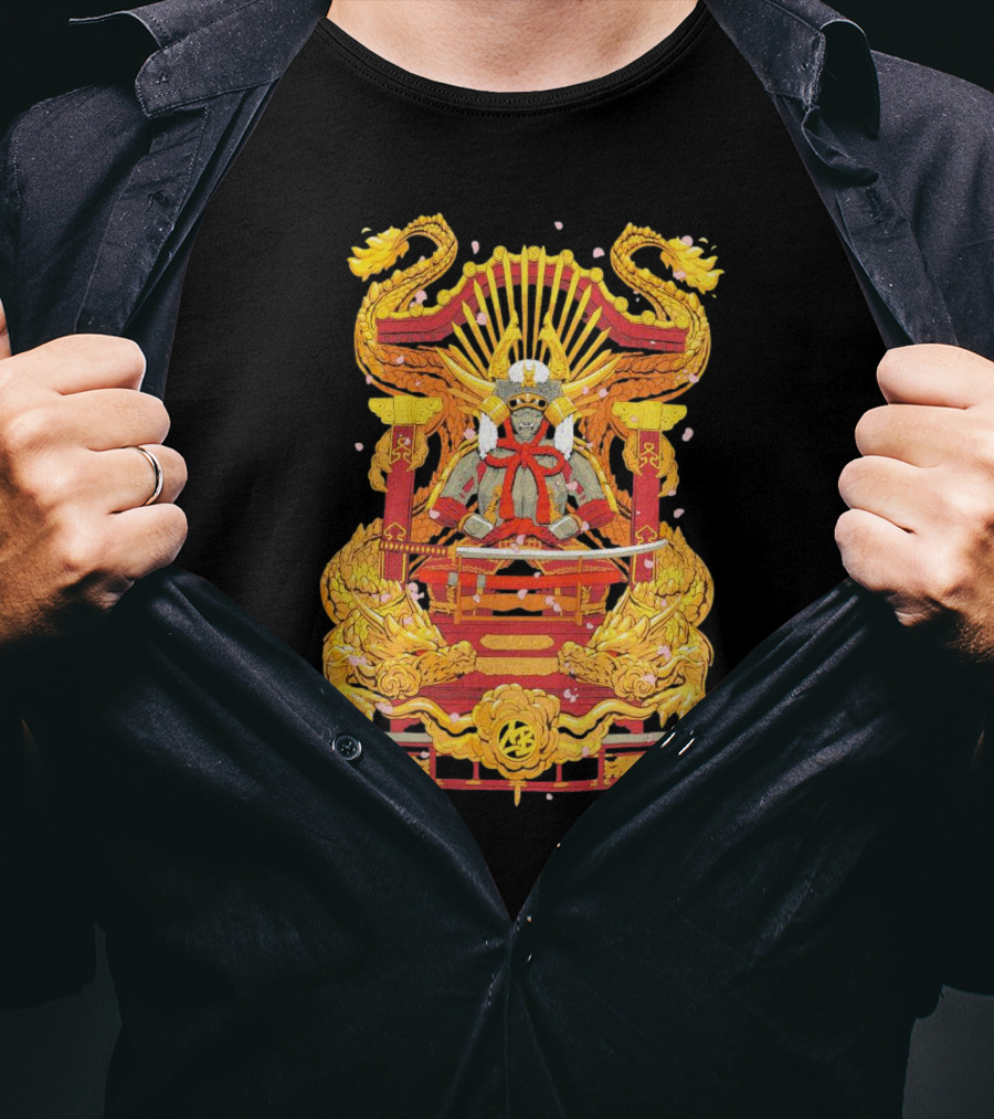 Howard Estate Samurai Throne With Golden Dragons T-Shirt
