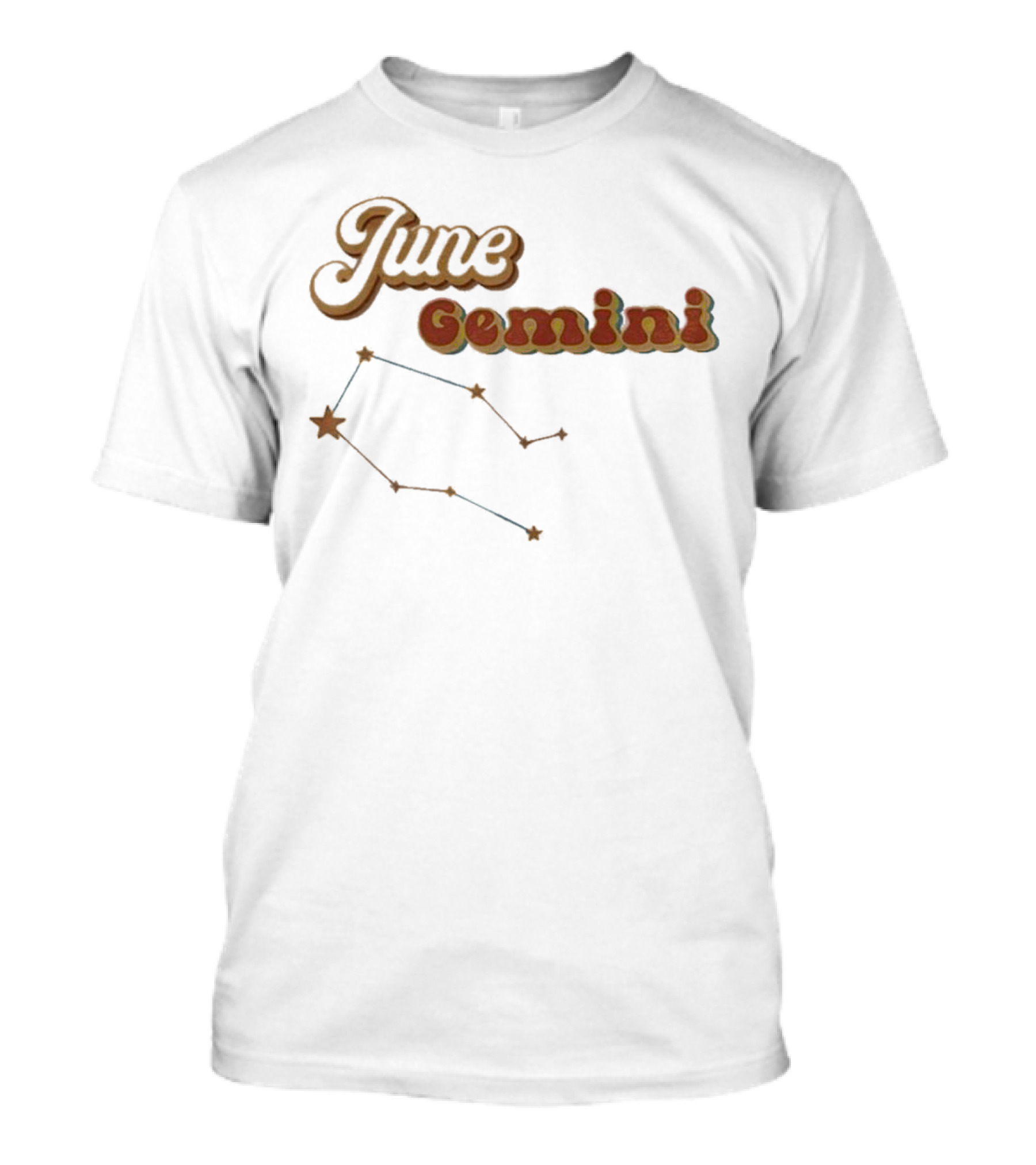 June Gemini Constellation Stars T-Shirt