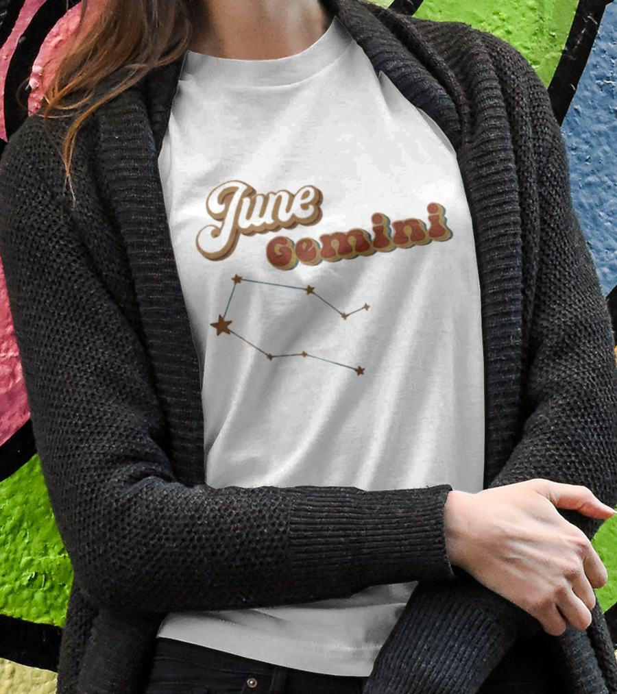 June Gemini Constellation Stars T-Shirt
