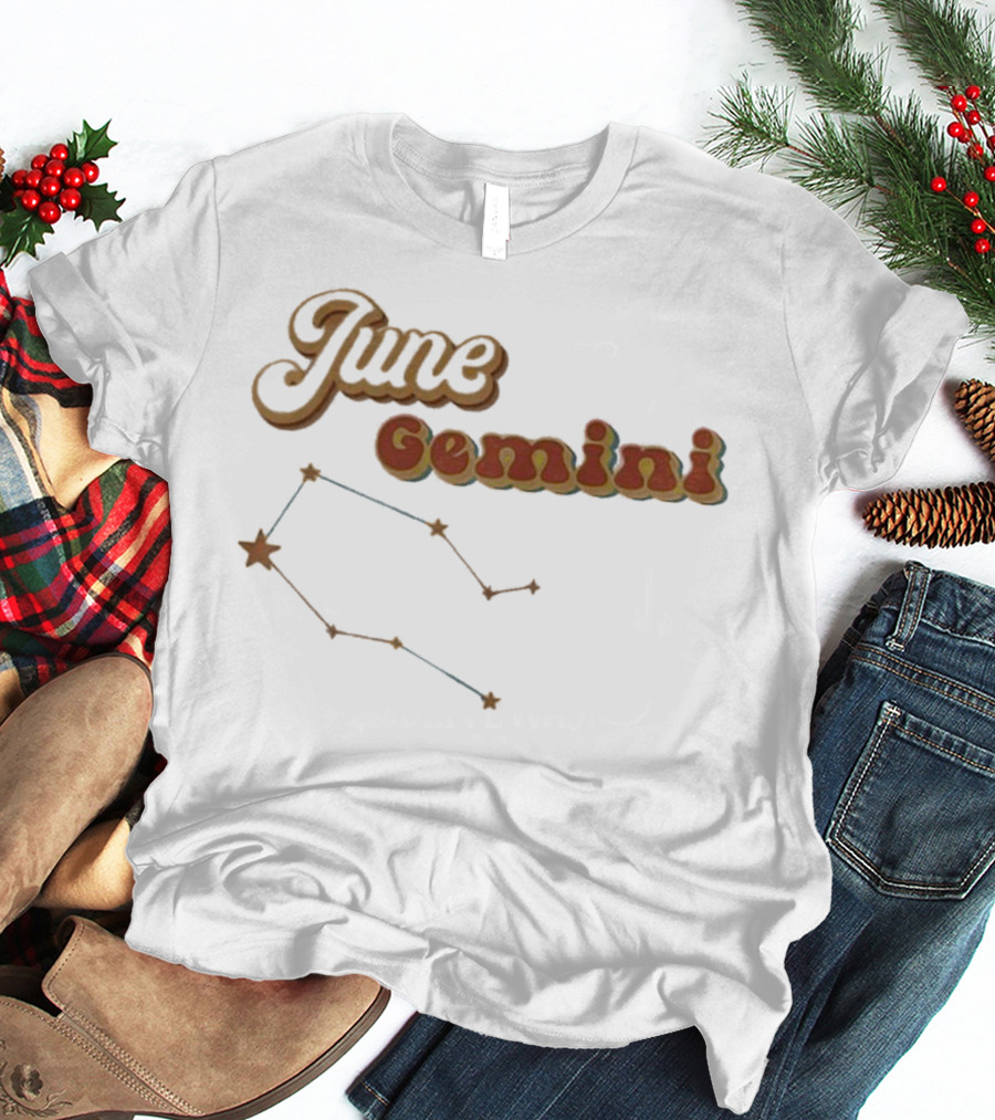 June Gemini Constellation Stars T-Shirt