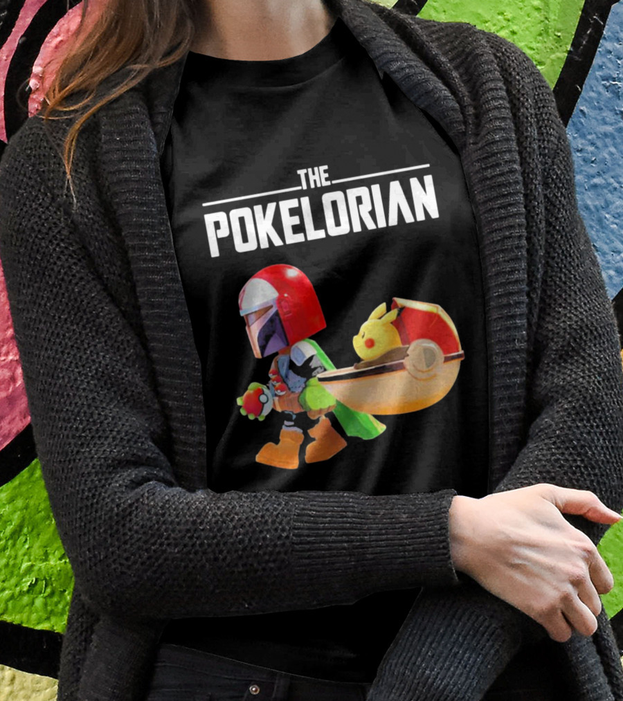 THE POKELORIAN Pikachu Yoda Parody Pop Culture Crossover T-Shirt