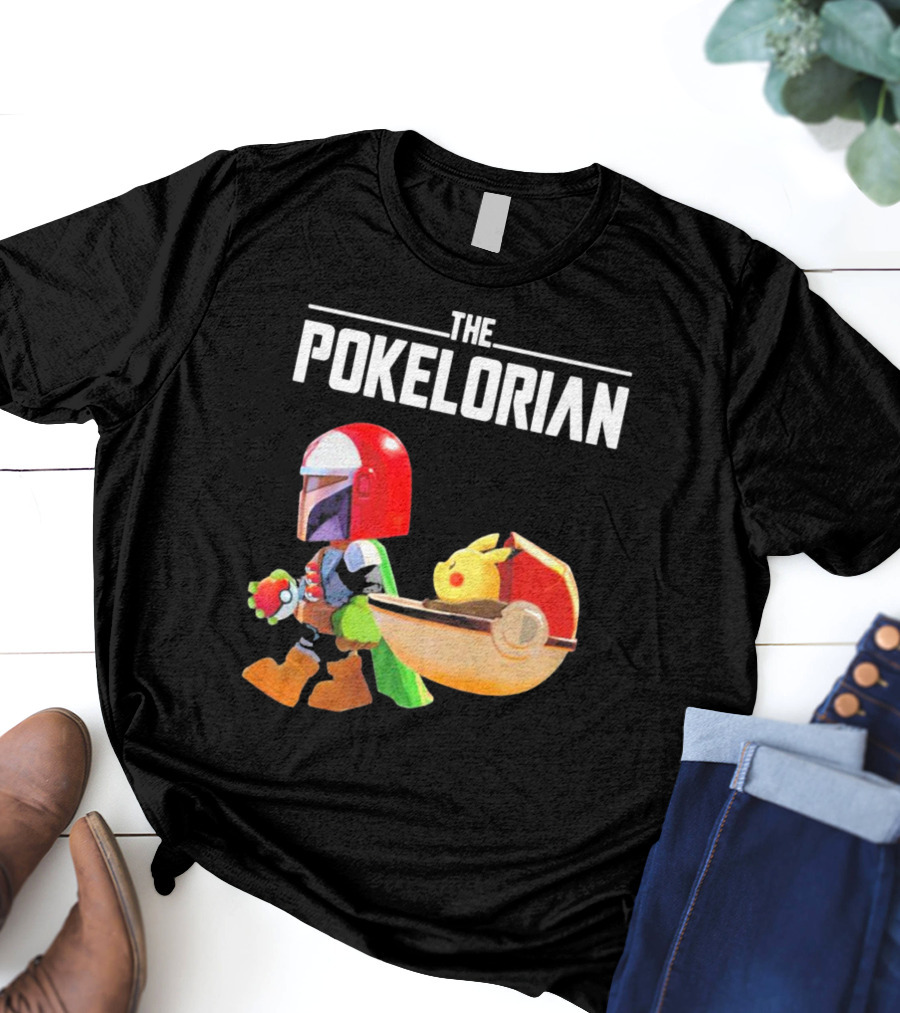 THE POKELORIAN Pikachu Yoda Parody Pop Culture Crossover T-Shirt